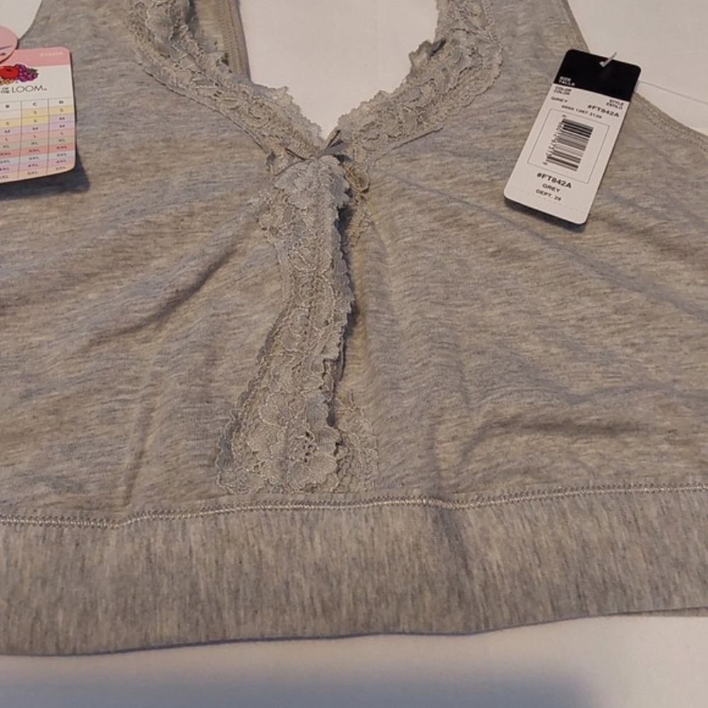 NWT-Fruit Of The Loom Women's 4XL Grey‎ Wirefree Back Smoothing Bralette - Picture 6 of 10